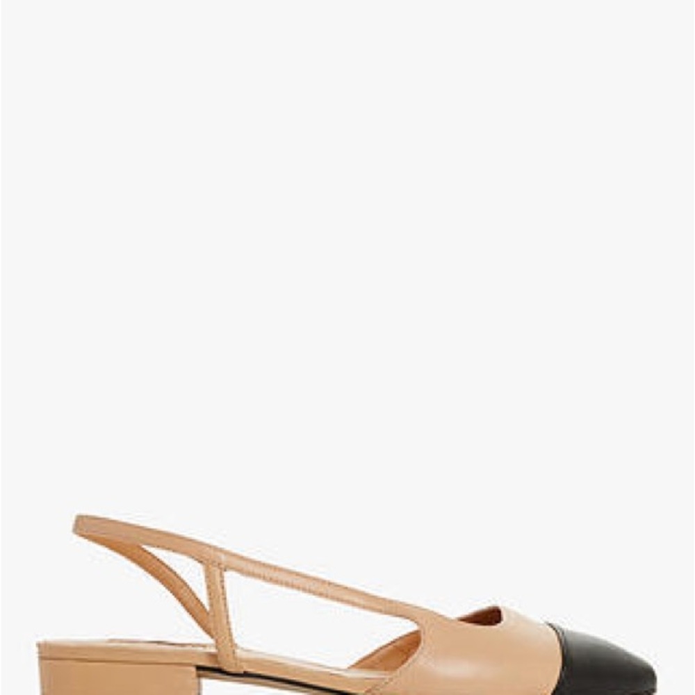 John Lewis leather sling back heel